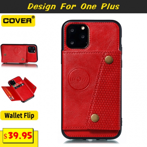 Leather Wallet Case For OnePlus 9/9 Pro/8/8Pro/8T/7 Pro/7T