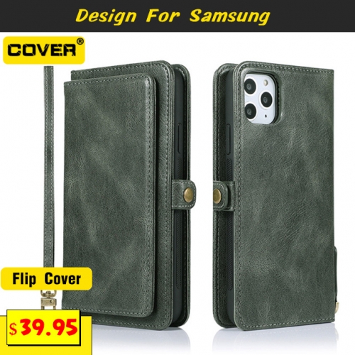 Leather Wallet Case For Samsung Galaxy Note20/Note20 Ultra/Note10/Note10Plus/Note9/Note8