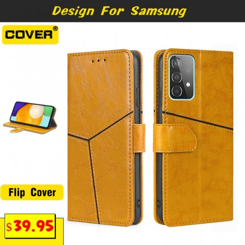 Leather Flip Cover For Samsung Galaxy A73/A53/A72/A52/A32/A22/A12/A7/A51