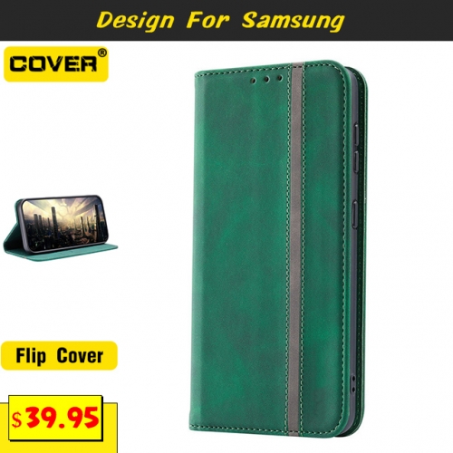 Leather Wallet Case For Samsung Galaxy S22/S22Plus/S22Ultra/S21/S21Plus/S21Ultra/S21FE/S20/S20Plus/S20Ultra/S20FE/S10/S10Plus/S9/S9Plus