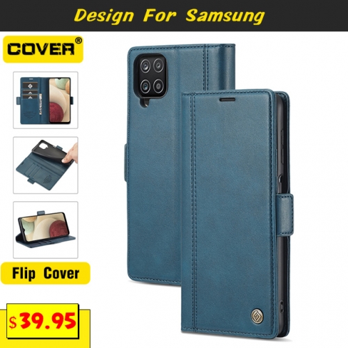 Leather Wallet Case For Samsung Galaxy S22/S22Plus/S22Ultra/S21/S21Plus/S21Ultra/S21FE/S20/S20Plus/S20Ultra/S20FE/S10/S10Plus/S9/S9Plus/S8/S8Plus