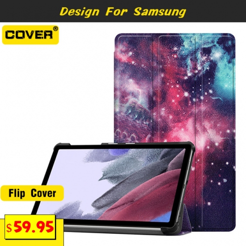 Flip Cover For Galaxy Tab S8/S8 Plus/S8 Ultra/S7/S7 Plus/S7 FE/A8/A7/A7 Lite/A 10.5/A 10.1/A8.0