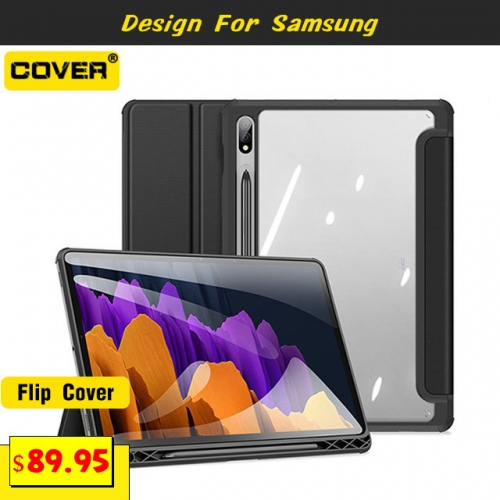 Flip Cover For Samsung Galaxy Tab S8/S8Plus/S8 Ultra/S7/S7Plus/S7FE