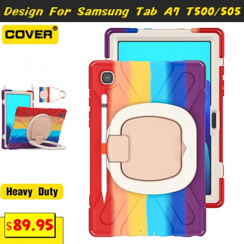 Handle Grip Heavy Duty Case For Galaxy Tab A7 10.4 T500/505 With Pen Slot And Shoulder Strap