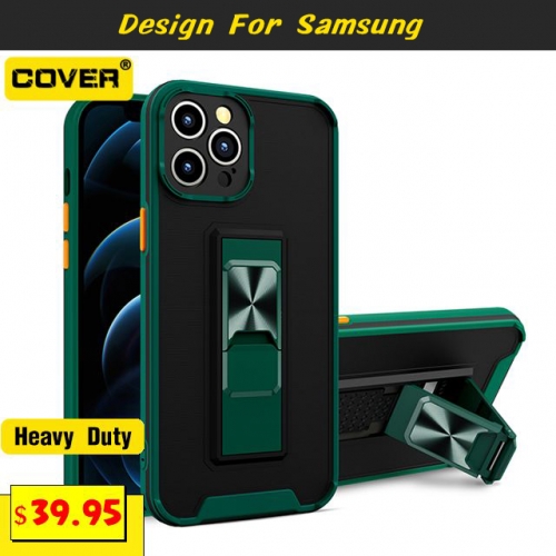 Shockproof Heavy Duty Case With Smart Stand For Samsung Galaxy S21/S21Plus/S21Ultra/S21FE/S20FE