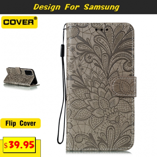 Leather Wallet Case For Samsung Galaxy S20/S20 Plus/S20 Ultra/S10/S10 Plus/S10E/S9/S9 Plus