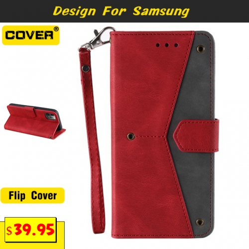 Leather Wallet Case For Samsung Galaxy S20/S20 Plus/S20 Ultra/S10/S10 Plus/S10E/S9/S9 Plus/S8/S8 Plus