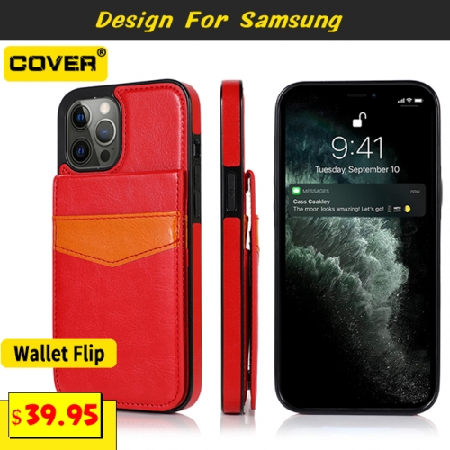 Leather Wallet Case For Samsung Galaxy S20/S20Plus/S20Ultra/S10/S10Plus/S9/S9Plus/S8/S8Plus
