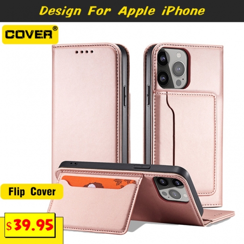 Leather Wallet Case For iPhone SE3/13/13Pro/13Pro Max/12/12 Pro/12 Pro Max/11/11 Pro/11 Pro Max/X/XS/XR/XS Max/SE2/7/8 Series