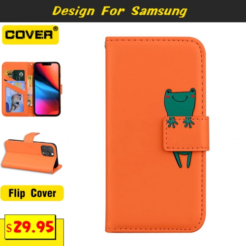 Leather Wallet Case For Samsung Galaxy S22/S22Plus/S22Ultra/S21/S21Plus/S21Ultra/S21FE/S20/S20Plus/S20Ultra/S20FE/S10Plus/S10/S9Plus