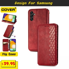 Leather Wallet Case For Samsung Galaxy S21/S21Ultra/S21FE/S20/S10