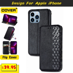 Leather Wallet Case For iPhone SE3/13/13 Pro/13 Pro Max/13 Mini/12/12 Pro/12 Pro Max/12 Mini/11/11 Pro/11 Pro Max/X/XS/XR/XS Max/SE2/6/7/8 Series