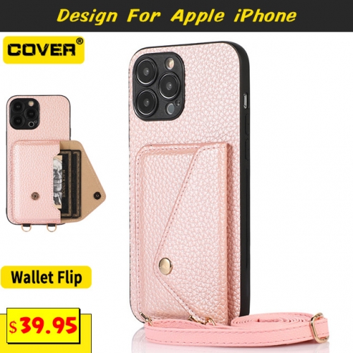 Leather Wallet Case For iPhone 14/13/12/11/X/XS/XR